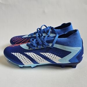 Adidas Predator Accuracy.2 FG White Blue Soccer Cleats GZ0027 Men’s Size 9.5
